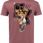 T-shirt Nice New York red- back TheSavage.gr